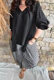 Larc Poet Blouse Black